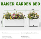 14 Gallon Raised Garden Bed, Self-Watering Raised Planter Box - Image 3