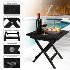 Melino Wooden Folding Outdoor Side Table, FSC Certified Acacia Weatherproof - Image 4