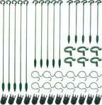 70PCS Plant Supports Stakes, 20 Garden Orchid Sticks Extended, 20 Orchid Clips by Saihisday