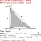 SUNNY GUARD Waterproof Sun Shade Sail 10'x15'x18' Cream Right Triangle UV Block - Image 6