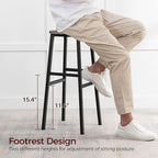 Bar Stools, 28 Inch Kitchen Breakfast Bar Stools, Industrial Stools, Easy - Image 5