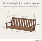 POLYWOOD GNS60TE Vineyard 60" Swing - Image 3