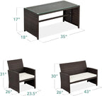 Best Choice Products 4-Piece Outdoor Wicker Patio Conversation Furniture Set - Image 7