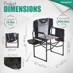 SUNNYFEEL Oversized Camping Directors Chair 500 LBS Heavy Duty, Portable - Image 2