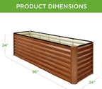 Best Choice Products 8x2x2ft Raised Outdoor Metal Garden Bed, Deep Root Box - Image 3