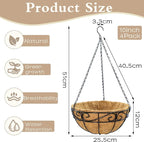 Outdoor Metal Hanging Planters Basket Hanging Baskets - Image 4
