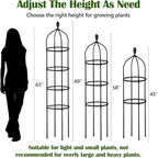 Garden Obelisk Trellis for Climbing Plants Outdoor 6 Ft Rose Bush Round Trellis - Image 3