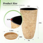 QCQHDU Set of 2 9 Gallon Tall Large planters - Image 5