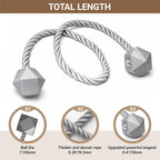 Hion Magnetic Curtain Tiebacks Grey 6 Pack, Curtain Tiebacks Buckles Holdbacks - Image 2