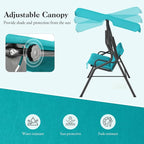 Porch Swing Outdoor, 3 Person Patio Swing w/Removable Cushion, Stand & - Image 4