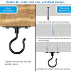 Dolibest Wall Mount Ceiling Hooks, Plant Hooks - Image 3