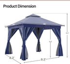 LAUSAINT HOME Semi-Permanent Outdoor Patio Gazebo 10'x10', Heavy Duty Party - Image 3