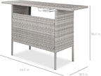 Best Choice Products Outdoor Patio Wicker Bar Counter Table Backyard Furniture - Image 7
