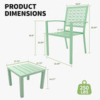 GAOMON 3 Piece Patio Bistro Set, Outdoor Patio Furniture Set - Image 3