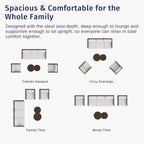 East Oak 5-Piece Patio Furniture Set | Life Chatter 5-Seat Outdoor Furniture | - Image 5