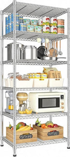 Xcity Storage Shelves, 6 Tier Heavy Duty Metal Shelving Unit, 2400 LBS Capacity by Unknown