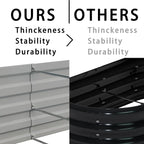 8x4x1ft Galvanized Raised Garden Bed, Outdoor Planter Box Metal Patio Kit - Image 3