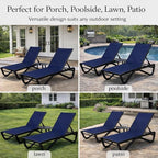 Kozyard Outdoor Chaise Lounge Chair, Full Aluminum Frame, Adjustable Reclining - Image 7