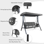 Kozyard Brenda 3-Seat Outdoor Porch Swing Glider, Patio Swing - Image 3
