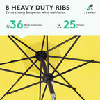 JEAREY 9FT Outdoor Patio Umbrella Outdoor Table Umbrella - Image 5