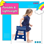Delxo Folding Step Stool, 13 inch Non-Slip Foldable Stools - Image 3