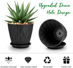 4 inch Plant Pots, 5 Pack Flower Pots Outdoor Indoor, Planters - Image 3