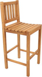 Sunnydaze Solid Teak Wood Outdoor Bar Chair by SunnydazeDecor