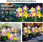 Solar Garden Lights 4 Pack LEDs Solar Lilies Flower Lights, Yard Patio Pathway - Image 6
