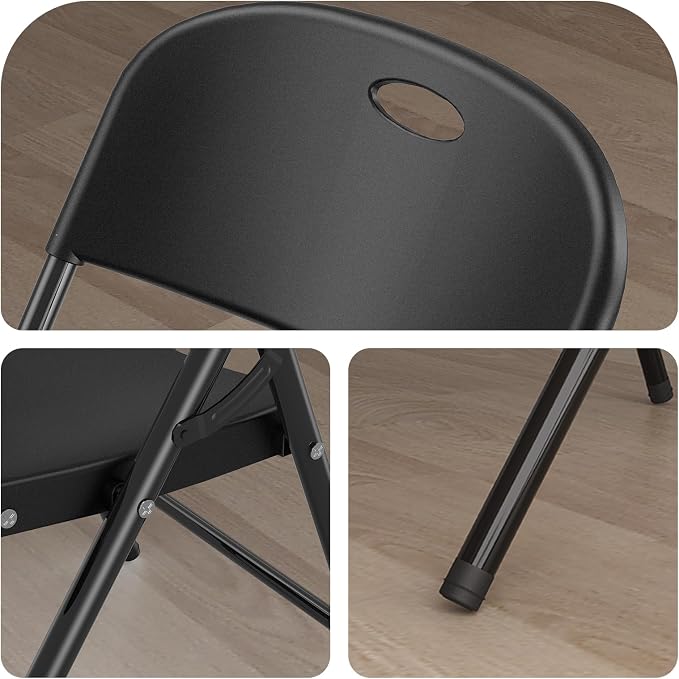 Nazhura 350 Weight Limit Heavy Duty Plastic Folding Chair - Image 5