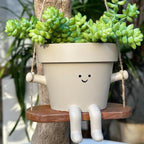 Hanging Planter Swing Face Plant Pot by Scuyari