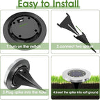 INCX 4.6 inch Solar Lights Outdoor Waterproof, 24 Pack Solar Light - Image 5