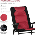 Outsunny Oversized Folding Rocking Camping Chair Set of 2, Padded Outdoor - Image 6