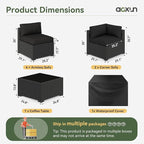 Aoxun 7 Piece Patio Furniture Set, Wicker Rattan Patio Sectional Sofa, Outdoor - Image 2