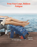 VEVOR Adirondack Ottoman, 15.7L x 18.9W x 13H Inch HDPE Plastic Folding - Image 5