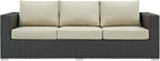 Modway EEI-1860-CHC-BEI Sojourn Wicker Rattan Outdoor Patio Coffee Table - Image 6