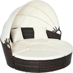 Outsunny 4-Piece Round Convertible Daybed by Outsunny