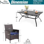 PHI VILLA 7 Piece Outdoor Dining Set - Image 7