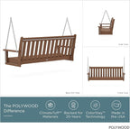 POLYWOOD GNS60TE Vineyard 60" Swing - Image 2