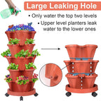 DUNCHATY Stackable Planter, Vertical Strawberry Planter - Image 6