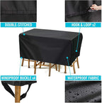 Velway Patio Furniture Cover Outdoor, Waterproof Rectangular Patio Table Chair - Image 8