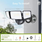 Philips 72W 7400LM LED Flood Lights Outdoor, Switch Controlled Aluminum - Image 7