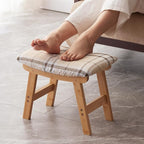 Foot Stool, Bamboo Small Sofa Foot Rest Under Desk, Extra Seating by Kitsanery