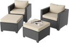 Aoxun 4 Piece Outdoor Patio Furniture Set 4 Seats by Aoxun