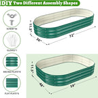 Oval Galvanized Planter Box, Metal Raised Garden Bed - Image 4