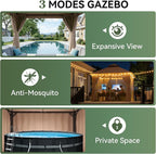 AOXUN Outdoor Gazebo for Patio 8x8 Metal Frame Canopy - Image 7
