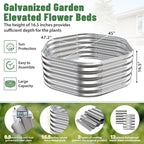 Hexagon Raised Garden Bed, 48 Inch Diagonal & 16.5 Inch Tall, Galvanized Steel - Image 3