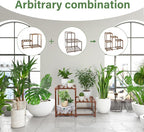 XXXFLOWER Plant Stand Indoor Outdoor 3 Tiers Wood Plant Shelf - Image 3