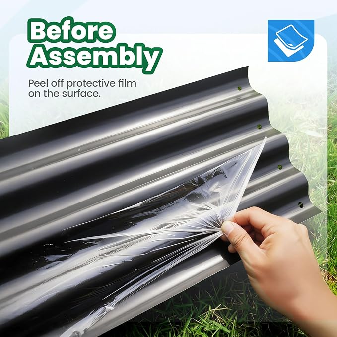 Quictent Galvanized Raised Garden Bed Kit, Dark Grey - Image 4