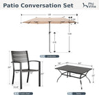 PHI VILLA 7 Pieces Outdoor Dining Set - Image 9