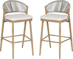 Christopher Knight Home Hearth 30.25" Patio Barstools Set of 2, Woven Wicker - Image 5